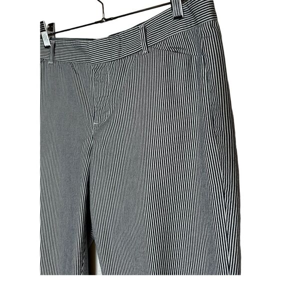 Gap slim cropped blue and white striped ankle pants size 8 tall - Picture 4 of 8